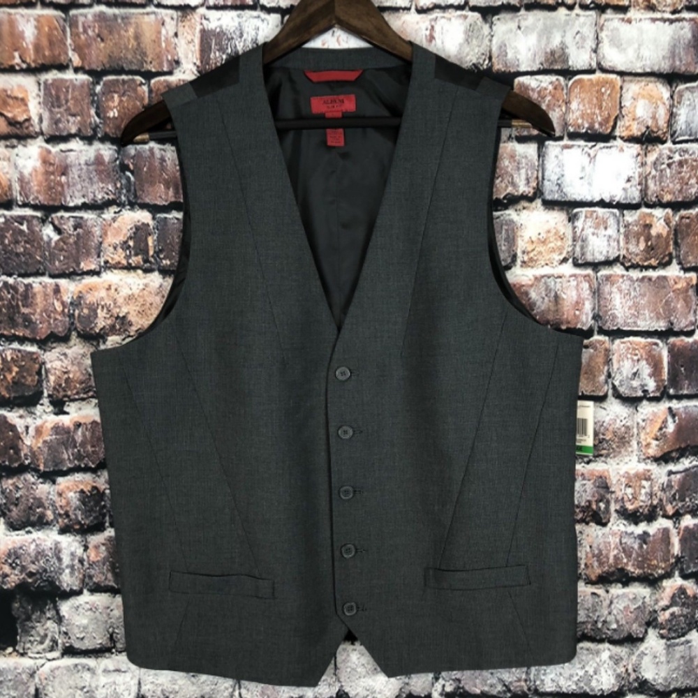 ALFANI MENS NEW GREY LARGE SLIM Vest